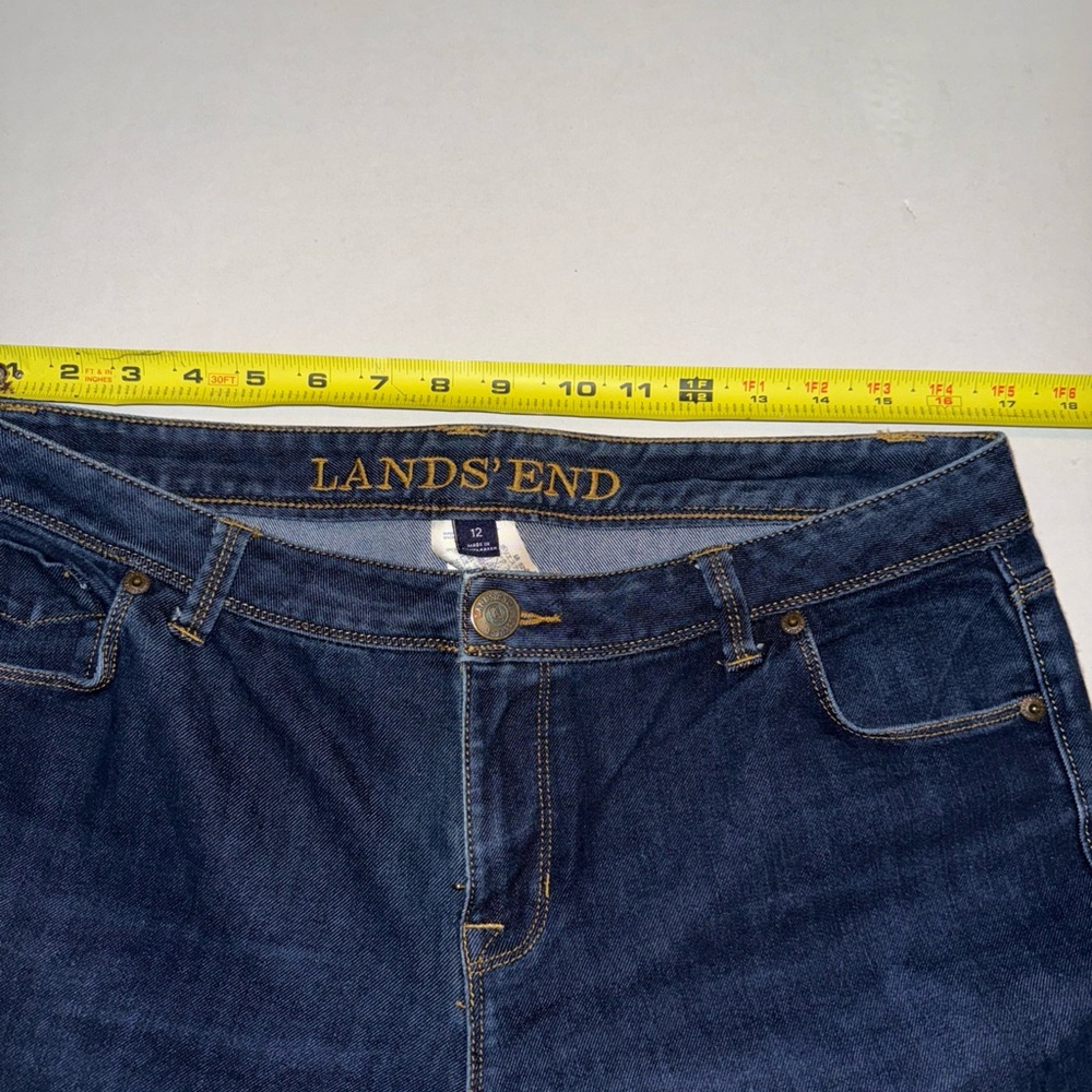 Lands End Jeans Women's Size 12 Dark Denim - Picture 4 of 8